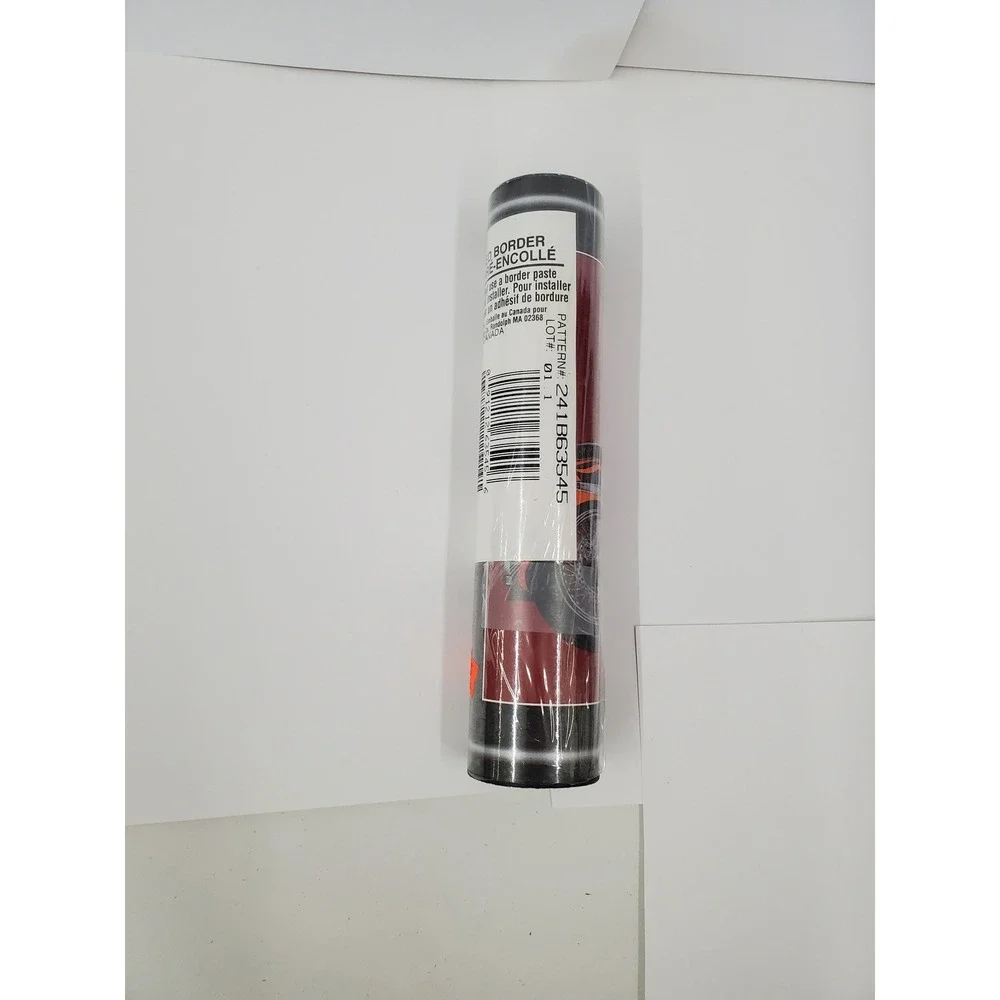 Brewster Motorcycle Wallpaper Border Pre-Pasted Red Black 5 Yards 241B63545‎
